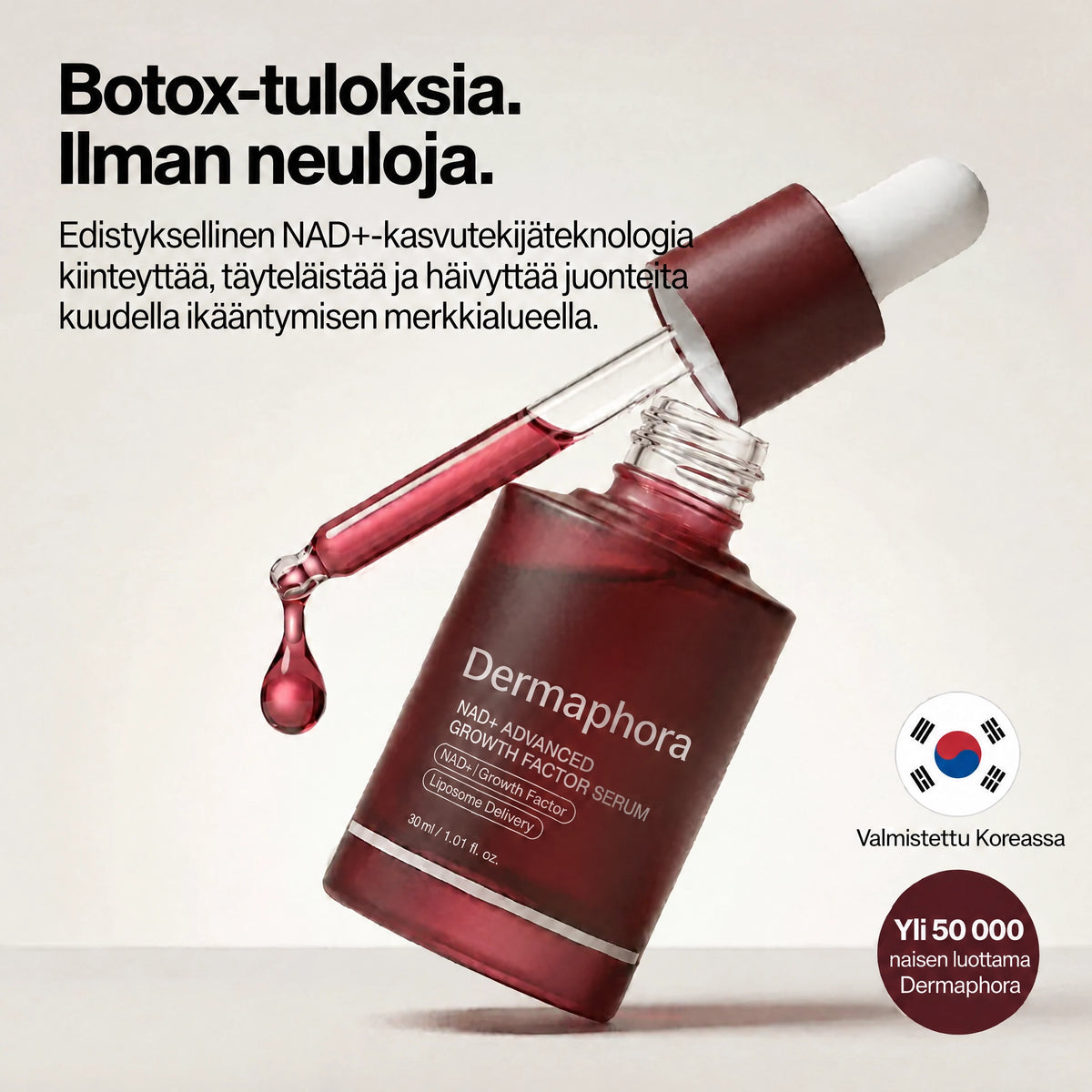 Korealainen NAD+-seerumi edistyneillä kasvutekijöillä